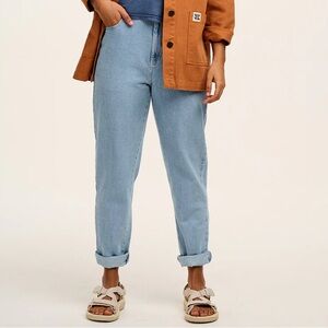 Lucy & Yak Dana High Rise Mom Jeans in Light Wash Blue Size 26 NWT